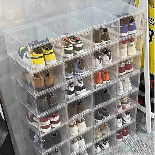 12 Cajas Organizadoras De Zapatos Transparente