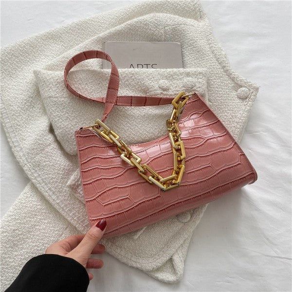 Bolso de moda con estampado de cocodrilo