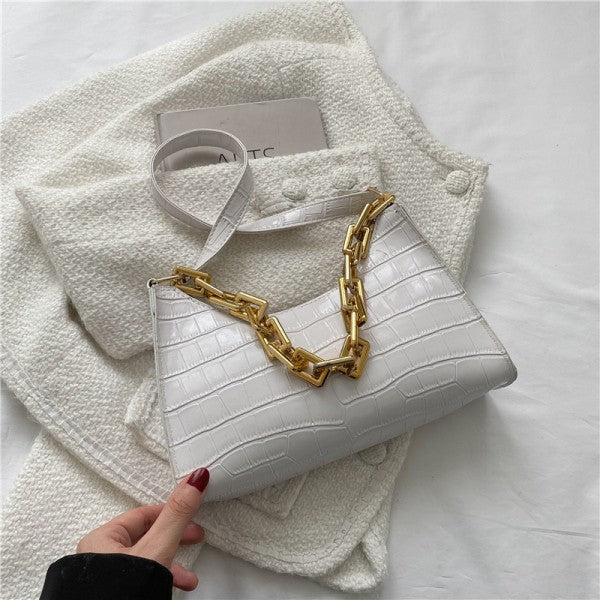 Bolso de moda con estampado de cocodrilo