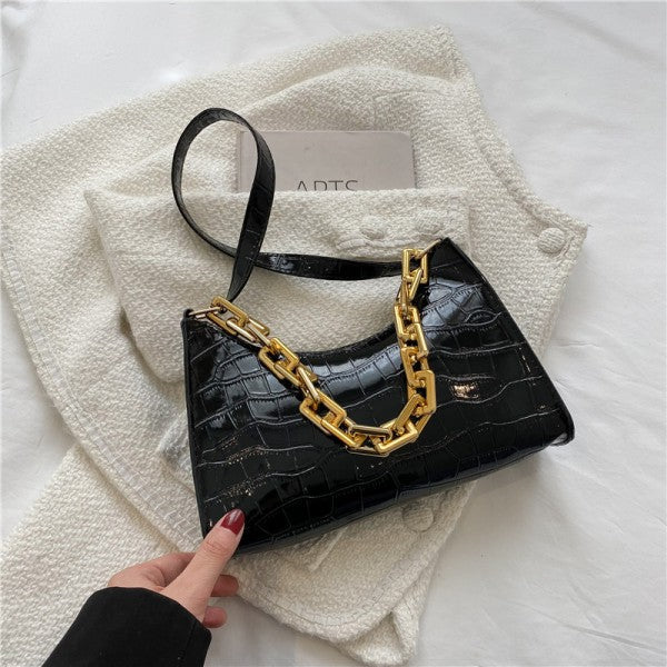 Bolso de moda con estampado de cocodrilo