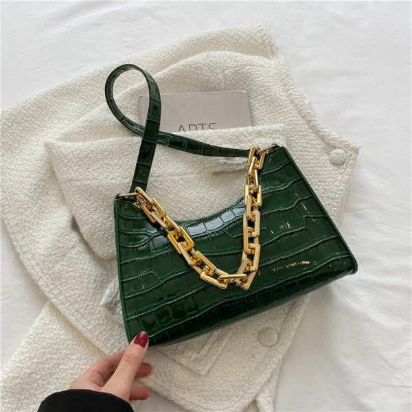Bolso de moda con estampado de cocodrilo