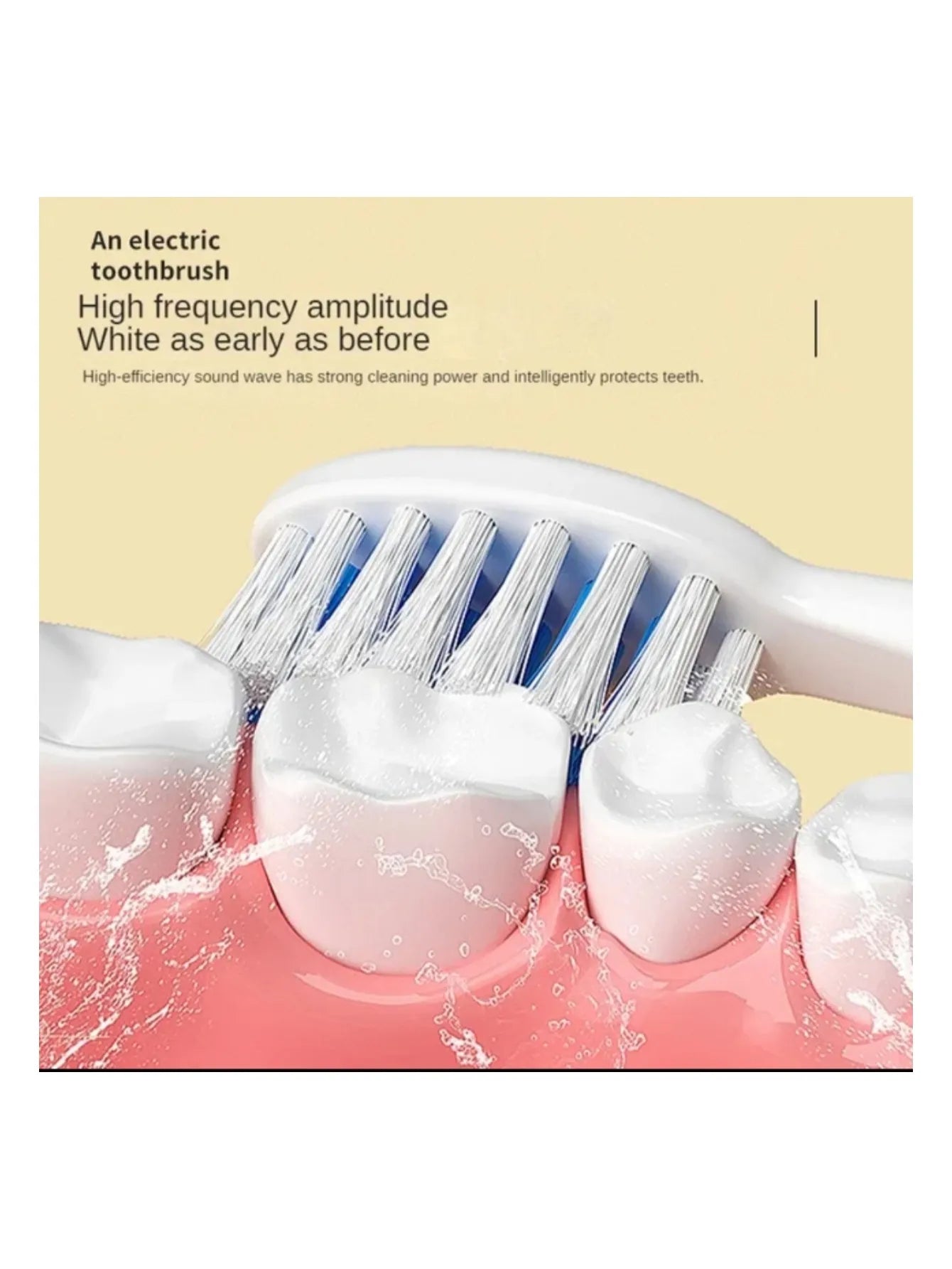 Cepillo De Dientes Electrico Con Base Recargable Ultrasónico Con 2 cabezales dental