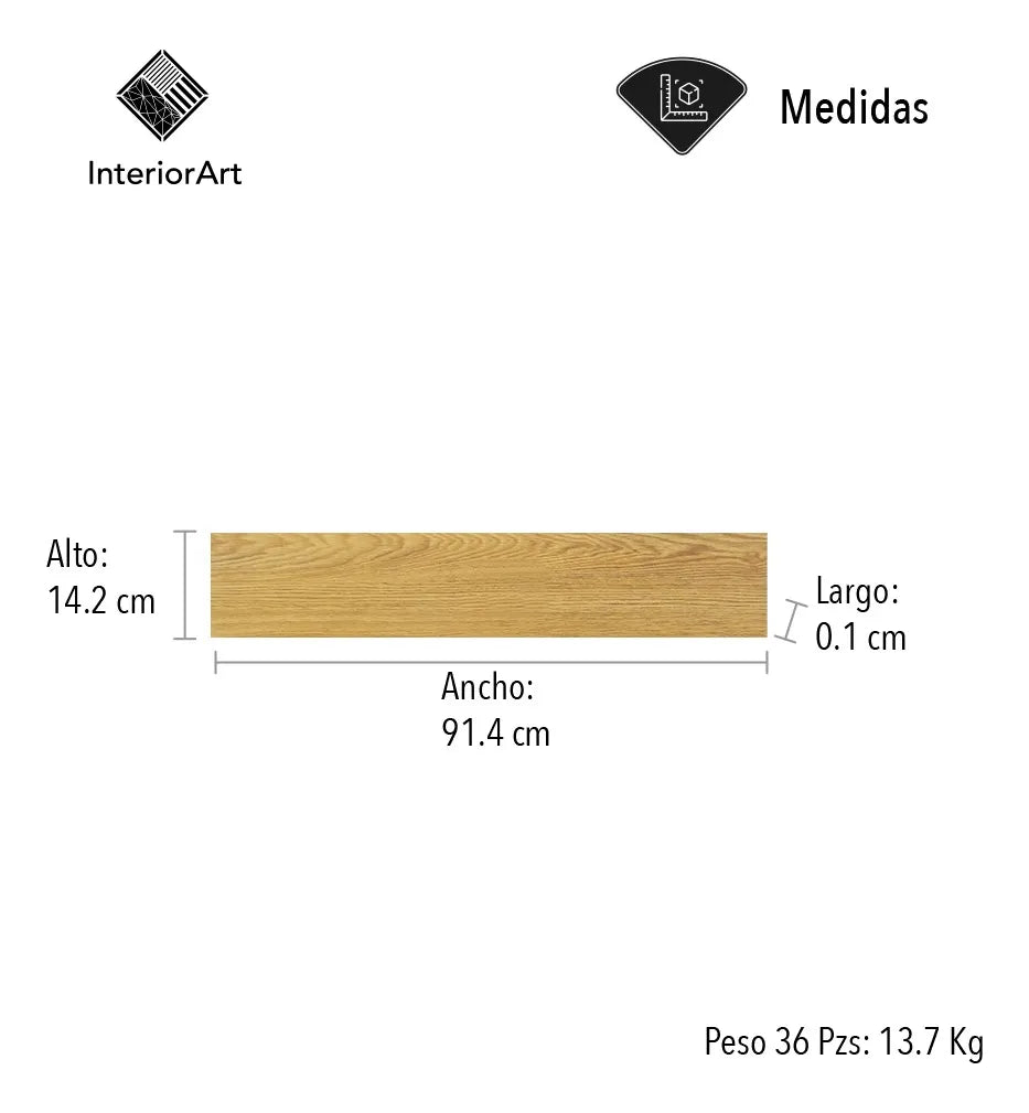 Piso Tipo Duela Autoadhesivo Vinilica 5m²