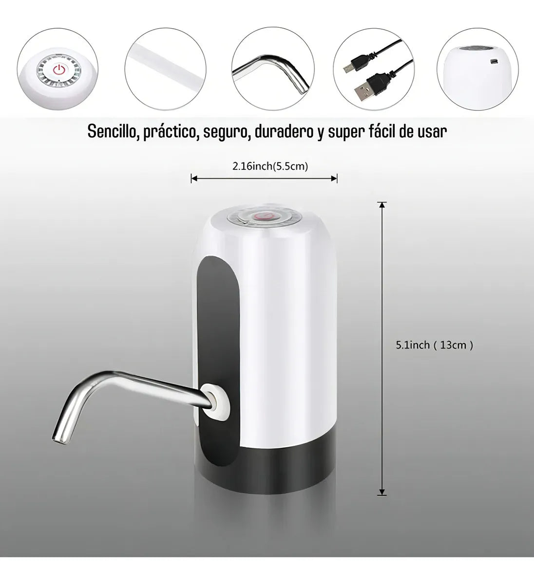 2 Dispensadores De Agua Automáticos Eléctricos Recargables
