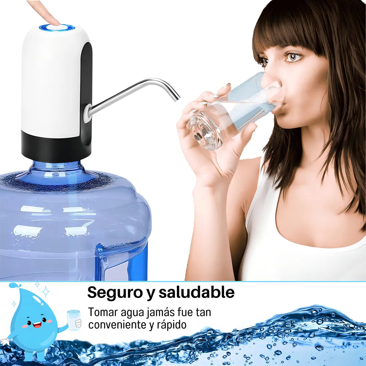 2 Dispensadores De Agua Automáticos Eléctricos Recargables