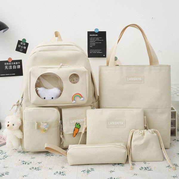 Conjunto mochila set de 5 piezas escolares