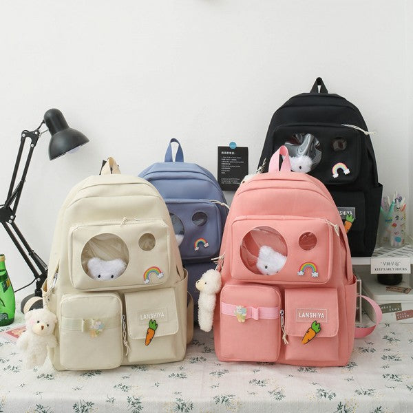 Conjunto mochila set de 5 piezas escolares