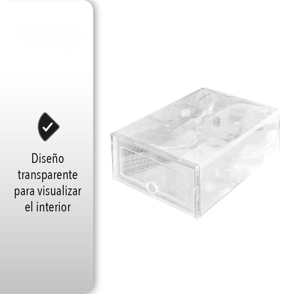 12 Cajas Organizadoras De Zapatos Transparente