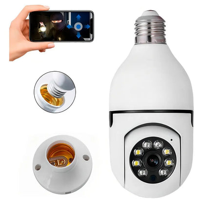 Foco Cámara de Seguridad  Interior Exterior con LED visión nocturna Alarma