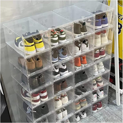 12 Cajas Organizadoras De Zapatos Transparente