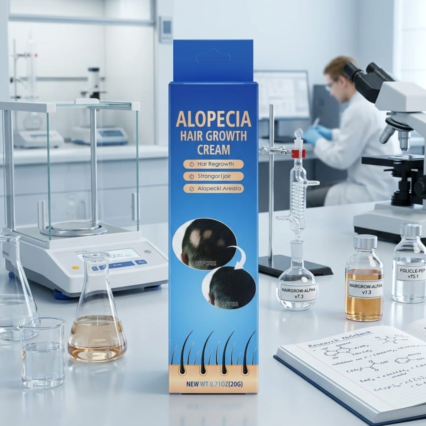 2 Cremas Tratamiento Alopecia Crecimiento Capilar