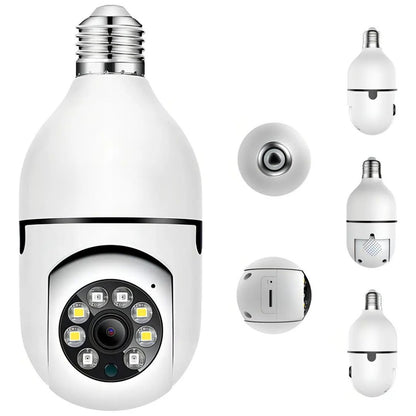 Foco Cámara de Seguridad  Interior Exterior con LED visión nocturna Alarma