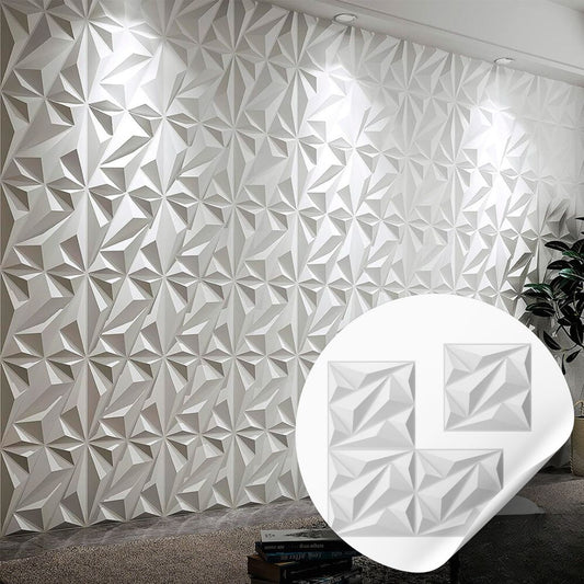 Panel Decorativo 3d PVC Impermeable Interior 5m² (20 paneles de 50 x 50 cm)