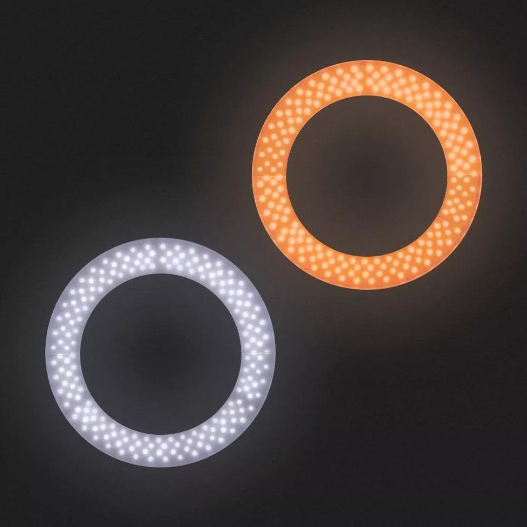 Aro Luz Triple Profesional Luz Led Blanca Cálida 18 Pulgadas Color de la luz Blanco cálido