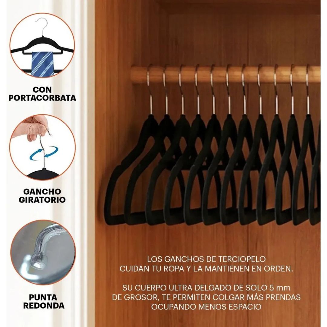 Set 50 Ganchos De Terciopelo