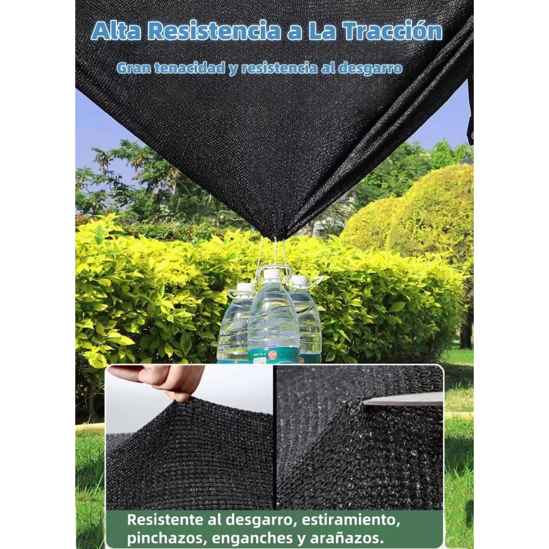 Malla sombra con Cuerda de 4 x 3 metros (90% De bloqueo de luz)