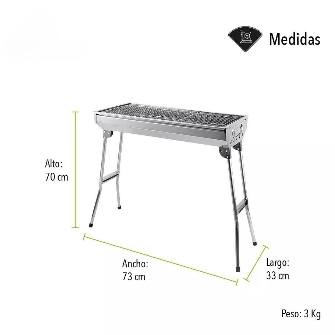 Asador Portátil De Carbón Plegable