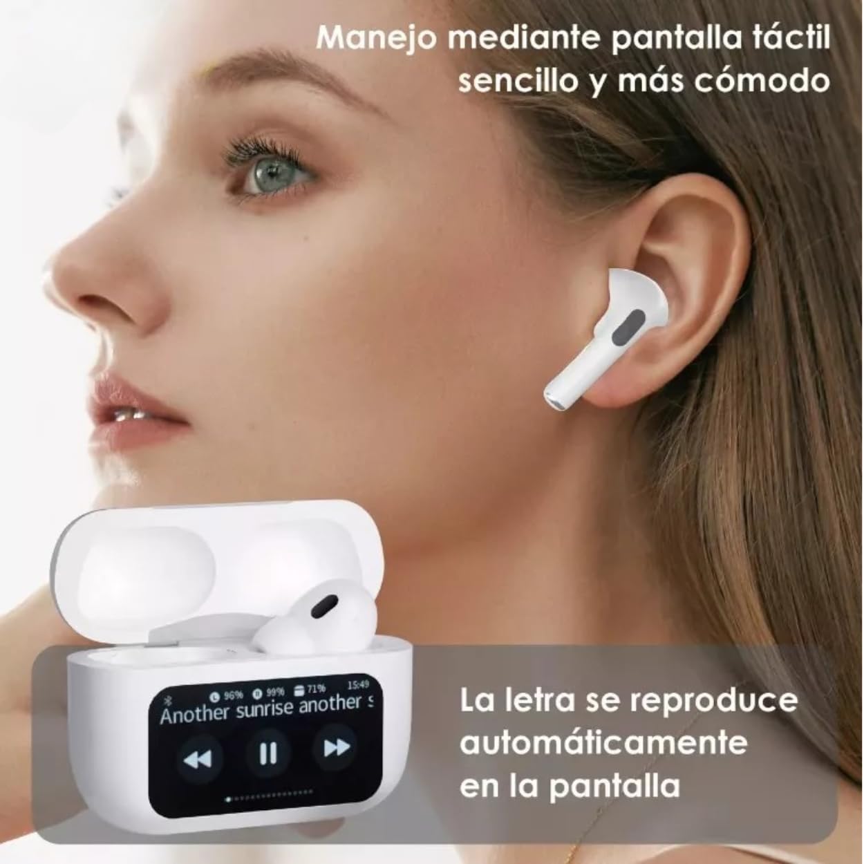 Audífonos Bluetooth Inalámbricos con Pantalla Táctil