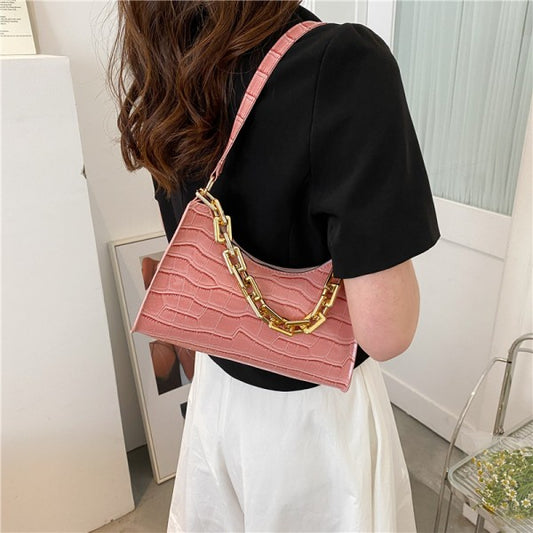 Bolso de moda con estampado de cocodrilo
