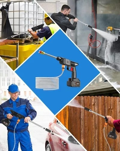 Hidrolavadora de alta potencia, Recargable y Portátil (Incluye 2 baterías🔋🔋)