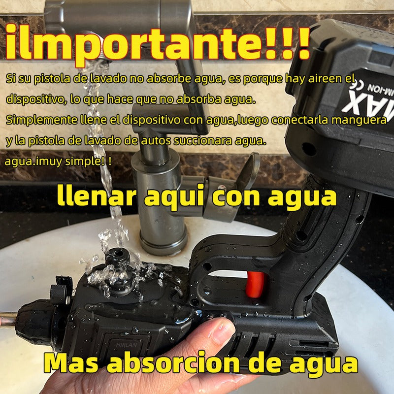 Hidrolavadora de alta potencia, Recargable y Portátil (Incluye 2 baterías🔋🔋)