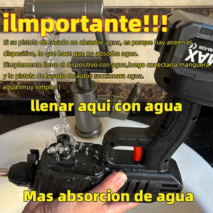 Hidrolavadora de alta potencia, Recargable y Portátil (Incluye 2 baterías🔋🔋)