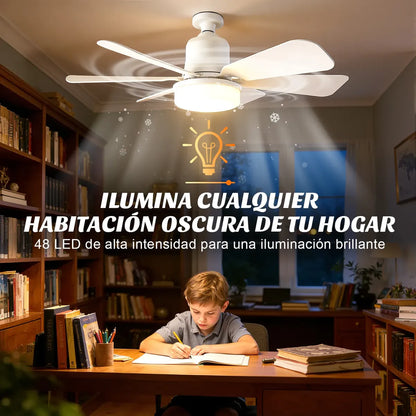 Ventilador de techo con lampara y control Remoto