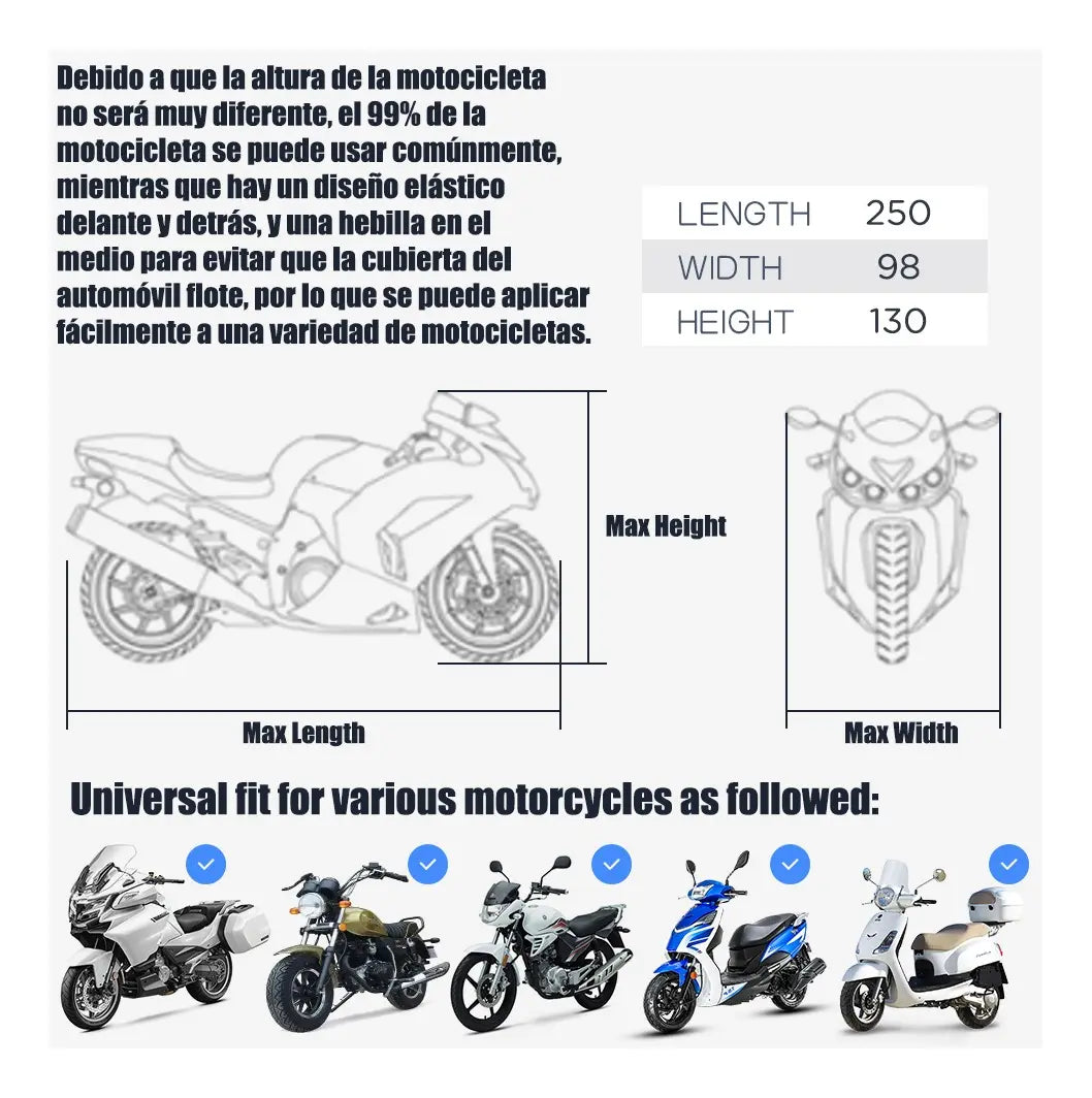 Funda Motocicleta Impermeable Grueso