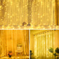 2 Cortinas de Luces Led Decorativas (Cada cortina mide 3x3m)
