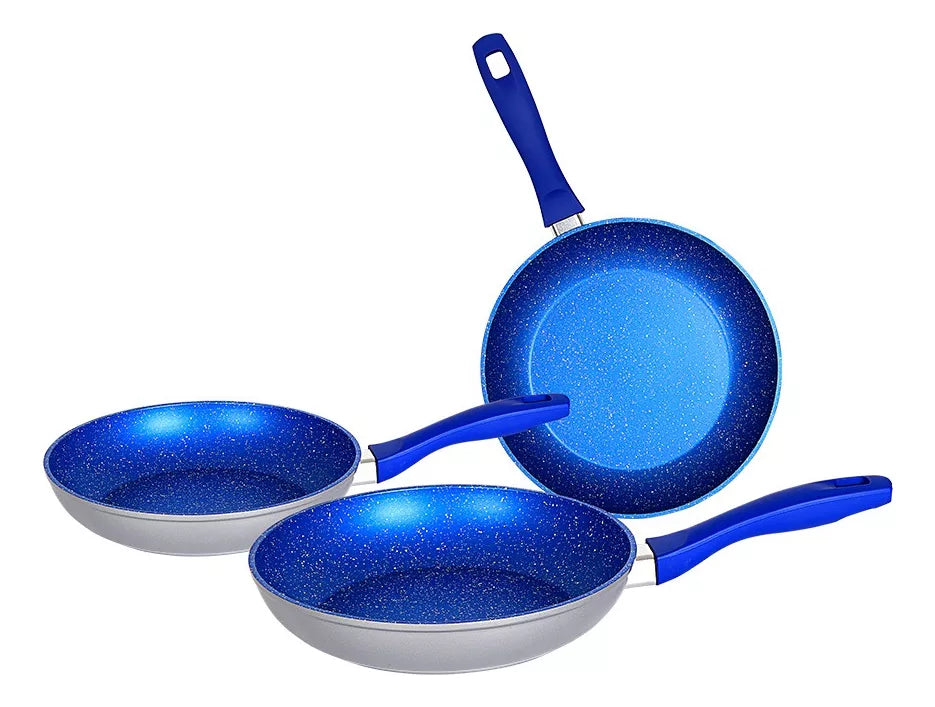 Juego De 3 Sartenes De Zafiro 20, 24, 28 Cms Flavor Pan