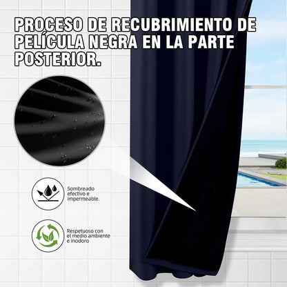 Cortina Blackout Para Ventana (Medida total de ambas cortinas 214 x 160 cm)
