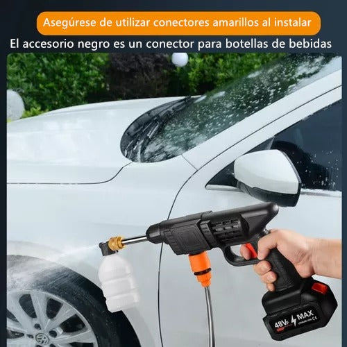 Hidrolavadora de alta potencia 48 V, Recargable y Portátil