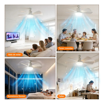Ventilador de techo con lampara y control Remoto