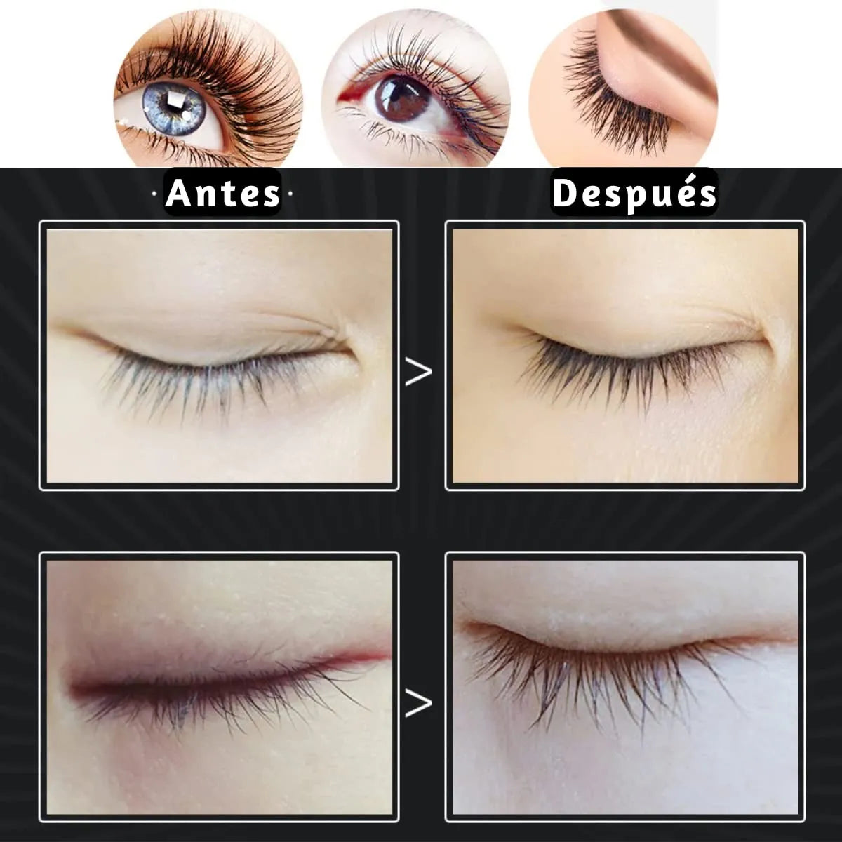 Serum Fortalecedor Crecimiento Alargador De Pestañas (Incluye 2 paquetes)