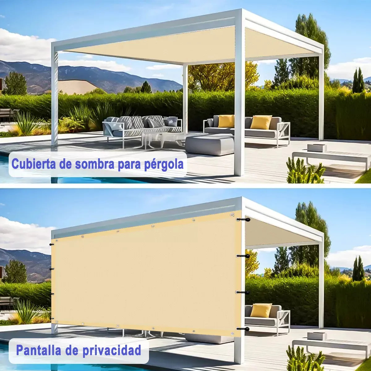 Malla sombra de 4x6 Metros (90 % De bloqueo de luz)