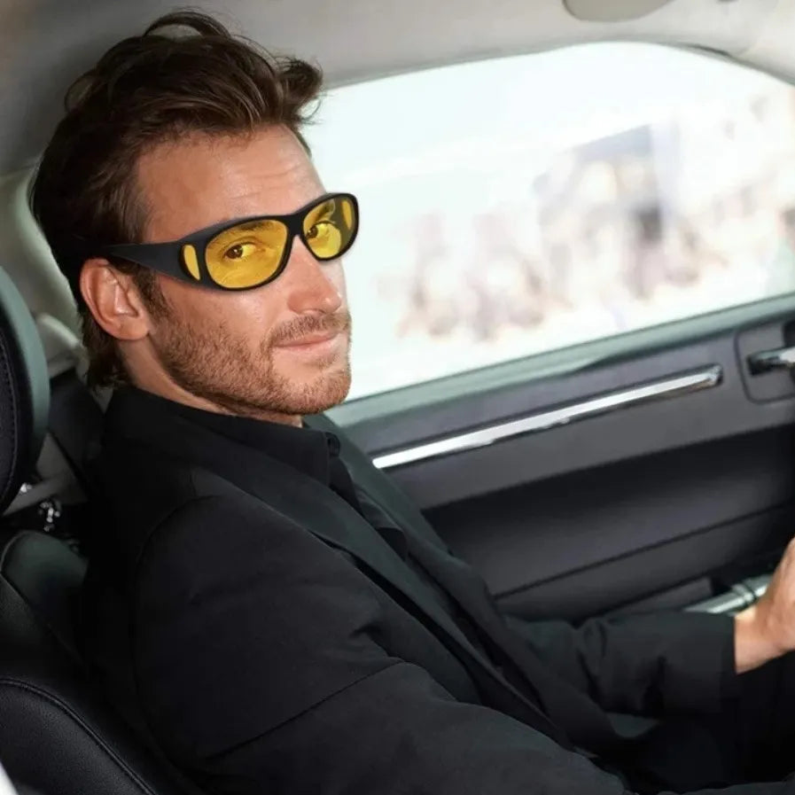 2 Lentes (Lentes Gafas Sol Polarizados + Lentes Vision Nocturna Manejar