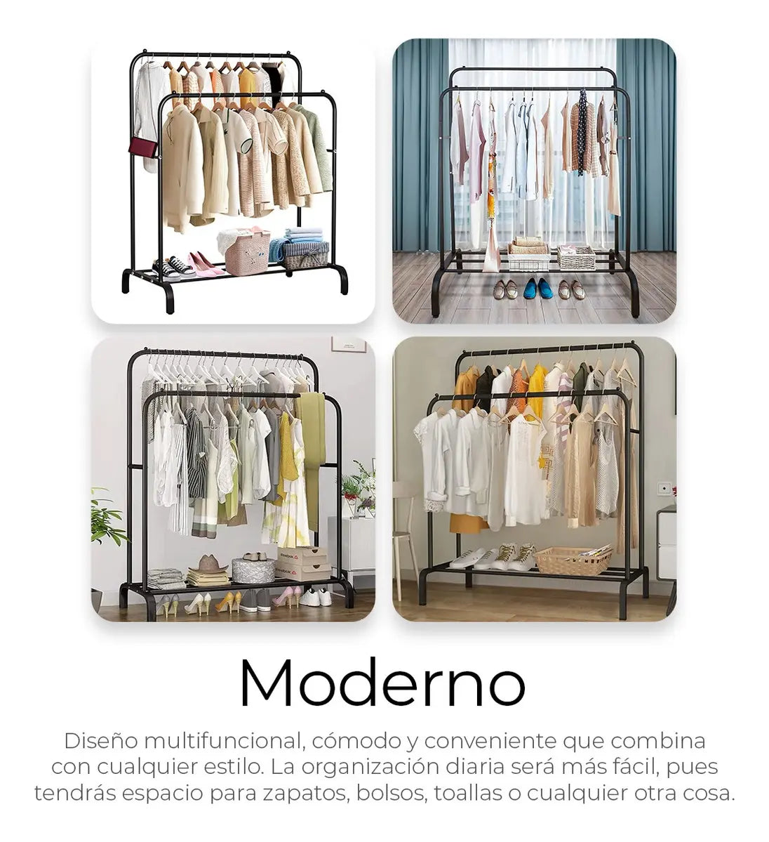 Perchero Elegante Organizador De Ropa