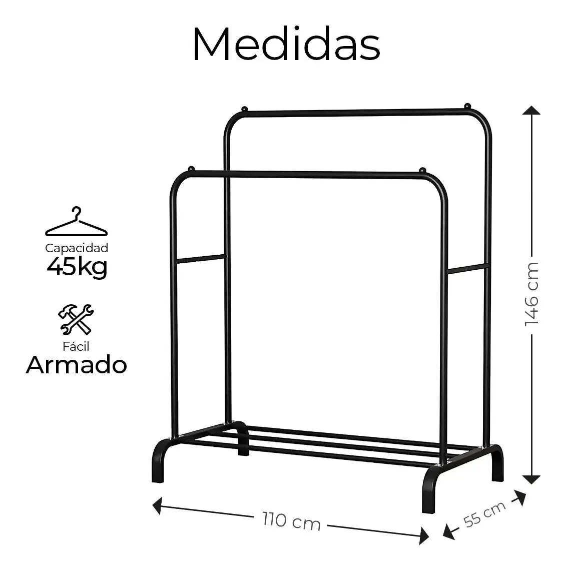 Perchero Elegante Organizador De Ropa