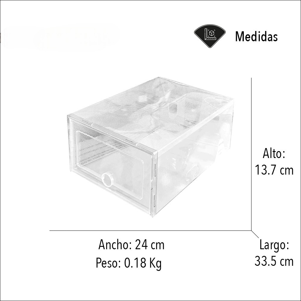 Cajas Organizadoras De Zapatos Transparente 24 Piezas