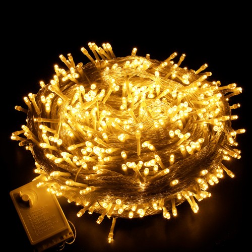Serie de luces LED cálidas tipo guirnalda de 30 metros