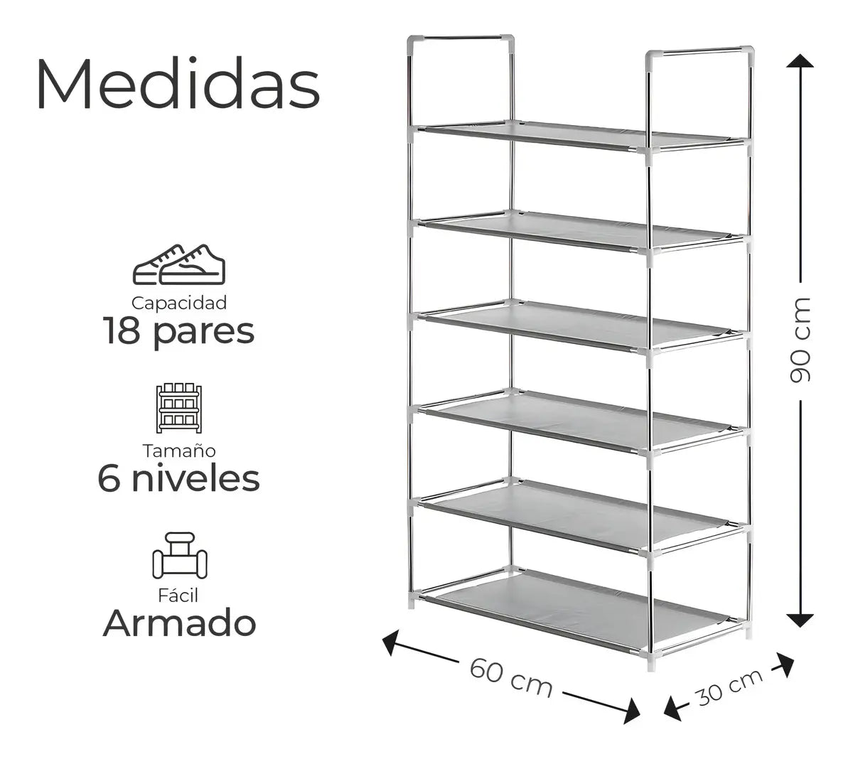 Zapatera organizador de Zapatos para 18 pares